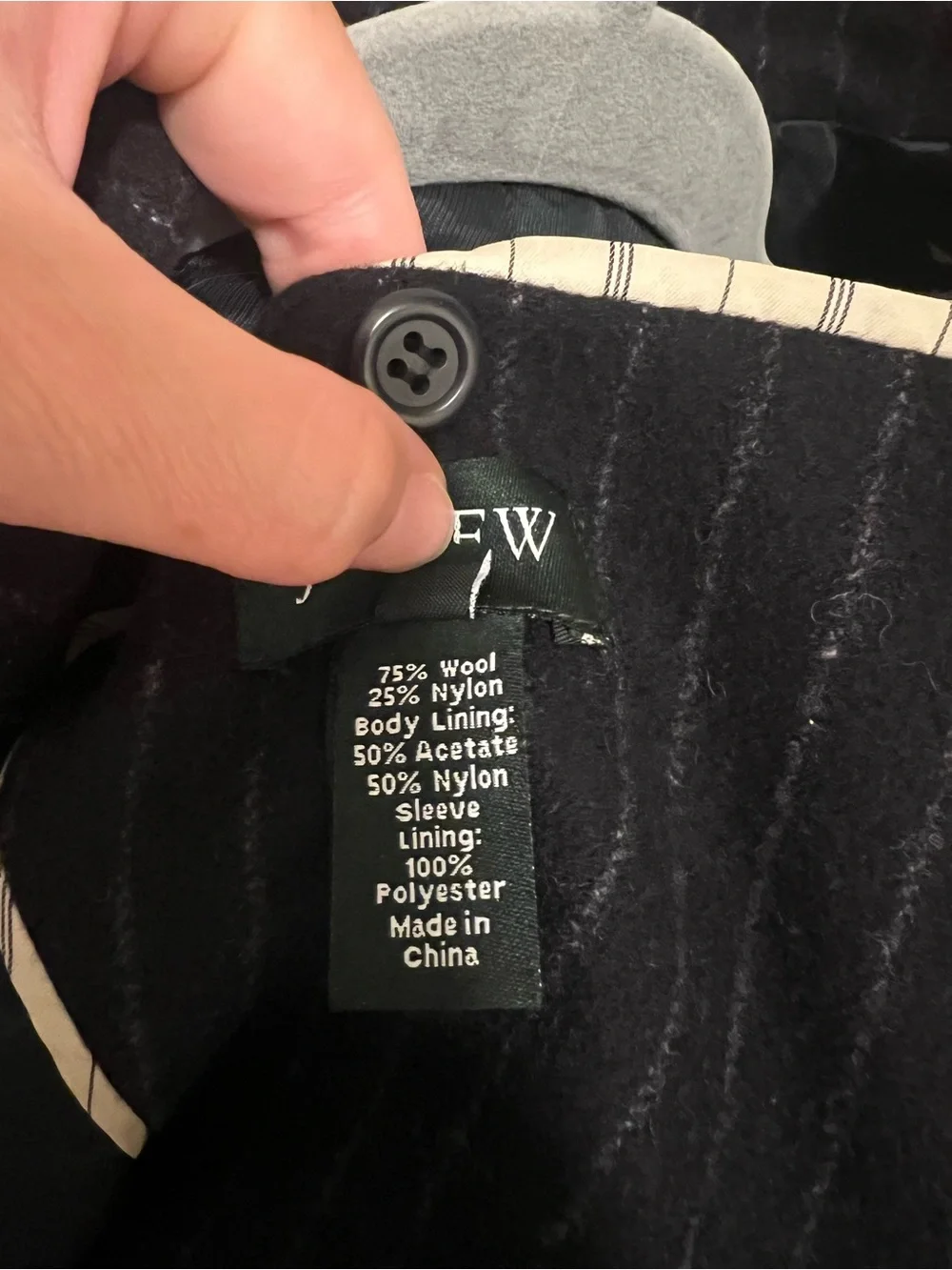 J. Crew Dark Navy Wool Pinstripe Men's Blazer size S
